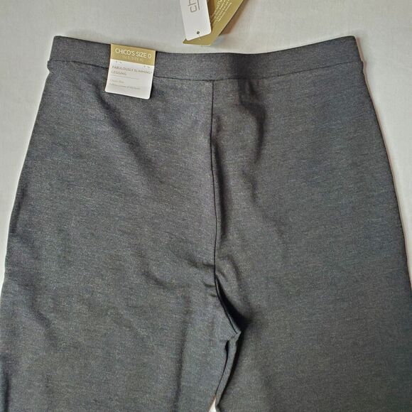 Chicos Womens Size 4 NWT Fabulously Slimming Ankle Length Leggings Gray - Picture 4 of 10